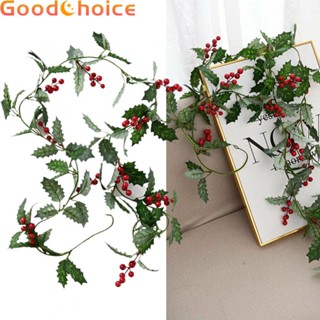 【Good】Vine 2m Christmas Red+green Artificial Berry Holly 1.8M Artificial Berry【Ready Stock】