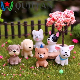 Quillan รูปปั้นสุนัขน่ารัก เรซิ่น DIY สําหรับตกแต่งสวน