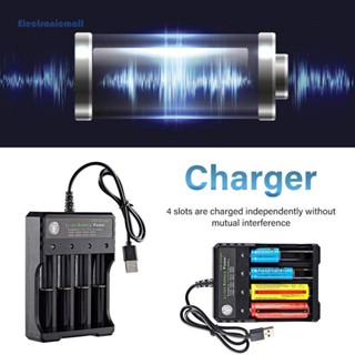 [ElectronicMall01.th] ที่ชาร์จแบตเตอรี่ USB 4.23V 4 ช่อง สําหรับแบตเตอรี่ชาร์จได้