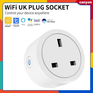 10a Uk Plug Socket Wifi Wireless Remote Control Timer Plug Timing Countdown Function Relay Status Setting Support Voice Control