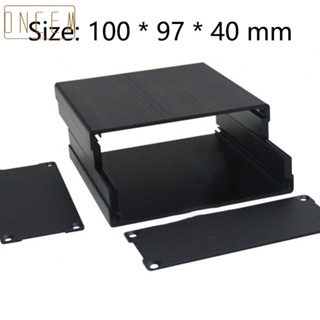 【ONCEMOREAGAIN】Aluminum Box 100x97x40mm Black DIY Electronic Project Equipment Extruded