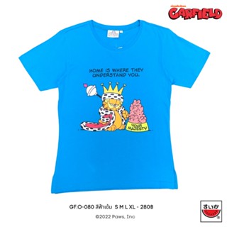 เสื้อยืดแขนสั้นคอกลมแตงโม (SUIKA) - เสื้อยืดคอกลม การ์ฟิล์ด  (GF.O-080)Cotton 100%  [S-5XL]