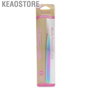 Keaostore Eyelash Tweezers  Ergonomic ‑static High Hardness Nail Art Stainless Steel for Home