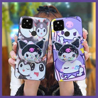 เคสโทรศัพท์มือถือ ซิลิโคนใส กันฝุ่น แต่งกลิตเตอร์ เรียบง่าย สําหรับ Google Pixel4A 5G