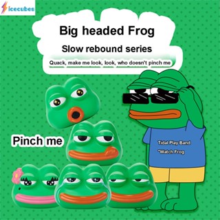 Sad Frog Slow Rebound Decompression Toy Funny Artifact Decompression Gift Big Head Frog Frog ICECUBES