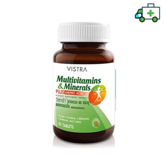 VISTRA Multivitamins &amp; Minerals Amino - วิสทร้า มัลติวิตามินและมิเนอรัล(30 เม็ด)  [PF]