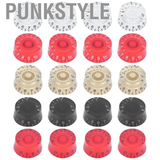 Punkstyle 4Pcs  Control Knob  Acrylic Bass Knobs Electric Guitar Volume Potentiometer Hat Accessories