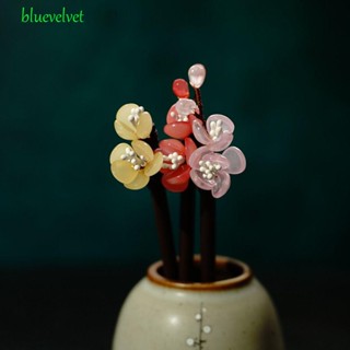 Bluevelvet กิ๊บติดผม รูปดอกไม้ สไตล์ฮั่นฝู สําหรับตกแต่งผม