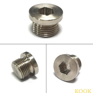 Kook M18x1 ซ็อกเก็ตหกเหลี่ยม สเตนเลส 5 เกลียว สําหรับปลั๊กเซนเซอร์ออกซิเจนปลายท่อ