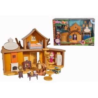 Ruihua Xing Masha and the Bear-Luxury Furry Bear House ชุดเฟอร์นิเจอร์บ้านตุ๊กตาหมี ขนาดใหญ่ ของเล่นสําหรับเด็ก U0SM