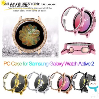 LILY Lily เคสนาฬิกาข้อมือ PC แบบแข็ง กันกระแทก ประดับเพชรวิบวับ สําหรับ Samsung Galaxy Watch Active 2 40 มม. 44 มม.