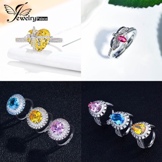 Jewelrypalace แหวนเงิน 925 ประดับทับทิม เครื่องประดับหรูหรา สําหรับผู้หญิง M104