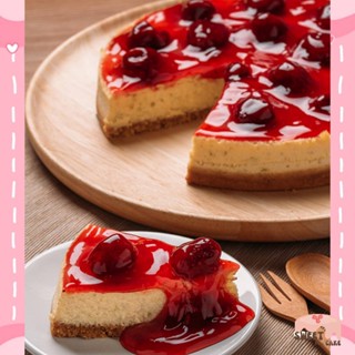 🎂STRAWBERRY CHEESECAKEชีสเค้กรสเปรี้ยวอมหวาน ประกอบด้วยฐานบิสกิต  ส่งด่วนในวันด้วยLalamove เค้กวันเกิด