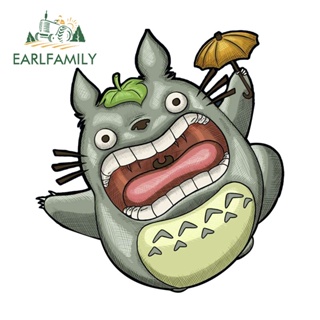 Earlfamily สติกเกอร์ ลายการ์ตูน Totoro กันน้ํา 13 ซม. x 12.2 ซม. สําหรับติดตกแต่งกระจกรถยนต์