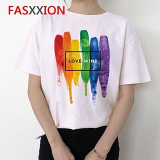 เสื้อยืดพิมพ์ลายแฟชั่นLGBT humour สไตล์เกาหลี scream เสื้อยืด เกาหลี skull harajuku 80s reality retro เสื้อยืด overs