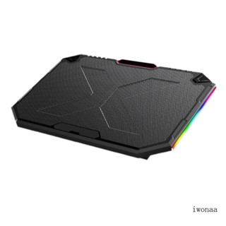 Iwo ตัวยึดหม้อน้ําระบายความร้อน ไฟ RGB USB สําหรับแล็ปท็อป โน้ตบุ๊ก 2 ชิ้น