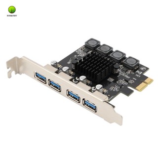 อะแดปเตอร์การ์ดขยาย USB 3.0 PCI-E 3.0 4 พอร์ต PCIE เป็น USB 3.0 สําหรับช่อง PCIE 1X 4X 8X 16X