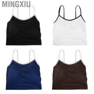 Mingxiu Summer Tank Top  Letter Printing Sweet Spicy Easy Match  Fit Spaghetti Strap Breathable Casual Women Blouse Comfortable for Holiday