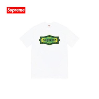 [พร้อมส่ง] เสื้อยืดลําลอง ผ้าฝ้าย 100% แขนสั้น พิมพ์ลายโลโก้ Supreme 22SS ทรงหลวม ขนาดใหญ่ สําหรับผู้ชาย และผู้หญิง