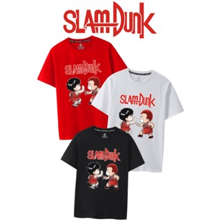 Slam Dunk Anime เสื้อยืดลำลองแขนสั้น พิมพ์ลาย Rukawa Maple และ Sakuragi Flower Road สูงห้า อะนิเมะเสื้อผ้า Unisex น่ารัก