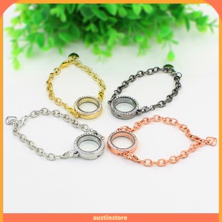 Austinstore กําไลข้อมือ ประดับพลอยเทียม 25 มม. DIY