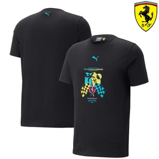 ใหม่ล่าสุด เสื้อกีฬาแขนสั้น ลายทีมแข่ง F1 Scuderia Ferrari F1 เหมาะกับฤดูร้อน สําหรับผู้ชาย และผู้หญิง 2023