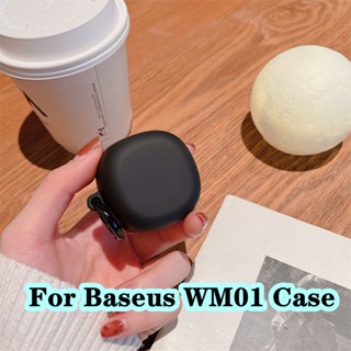 【จัดส่งรวดเร็ว】เคสหูฟัง แบบนิ่ม สีพื้น สําหรับ Baseus WM01 Baseus WM01