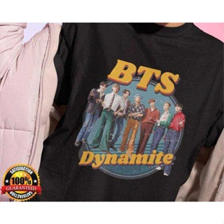 [S-5XL]Vintage Kpop Tshirt Bts Dynamite Baangtan Group Members Tee Idol Korean