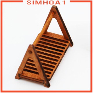 [Simhoa1] ชั้นวางของไม้ สเกล 1/12 สําหรับตกแต่งบ้านตุ๊กตา