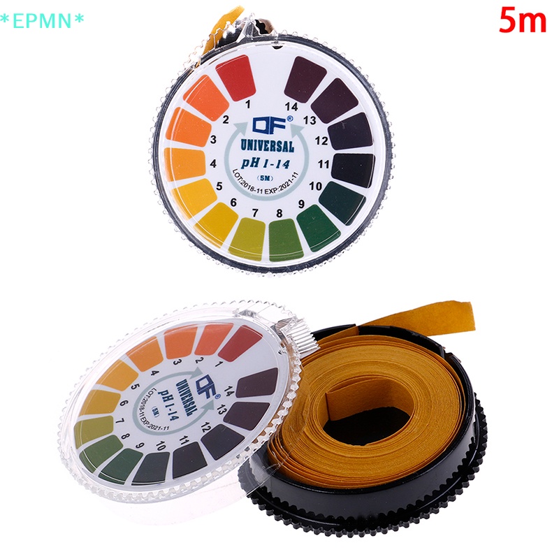 Epmn> ใหม่ แถบกระดาษทดสอบค่า ph 1-14 กรดอัลคาไลน์ 5 เมตร 1 ม้วน