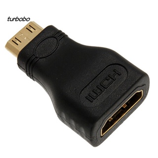 Turbobo อะแดปเตอร์เชื่อมต่อ 1080P HDTV Mini HDMI ตัวผู้ Type C เป็น HDMI ตัวเมีย Type A 1 ชิ้น