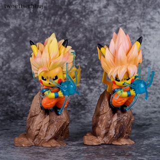 ฟิกเกอร์ รูปปั้นการ์ตูนอนิเมะ Dragon Ball Super Saiyan Pokemon Pikachu สําหรับคอสเพลย์