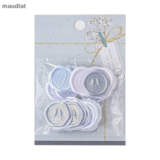 Maud สติกเกอร์ตราประทับขี้ผึ้ง สีแคนดี้ สไตล์วินเทจ สําหรับตกแต่งสมุดภาพ ซองจดหมาย งานแต่งงาน DIY 18 ชิ้น ต่อถุง