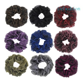 Inf Scrunchies ยางรัดผม ผ้ากอซ ขนาดใหญ่ น่ารัก สําหรับผู้หญิง