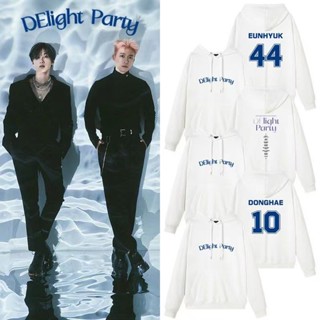 เสื้อกันหนาว มีฮู้ด ลาย Super Junior D&amp;E DElight Party สําหรับผู้ชาย และผู้หญิง 2023