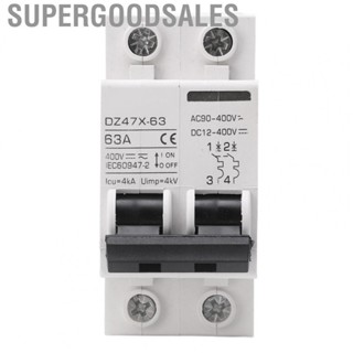 Supergoodsales 2P Circuit Breaker  400V Protective Pa66 AC DC Miniature for Solar Panel