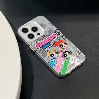 【The Powerpuff Girls】เคสโทรศัพท์มือถือชุบสี แบบนิ่ม กันกระแทก สําหรับ iPhone 14 Pro Max 14 Plus iPhone 11 12 13 Pro Max