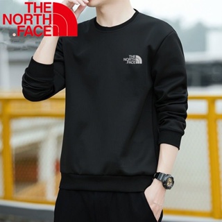 เสื้อยืดแขนยาว ทรงหลวม ลาย The North Face ให้ความอบอุ่น แฟชั่นฤดูหนาว สําหรับผู้ชาย