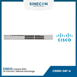 CISCO SWITCH สวิตซ์ Catalyst 9200 24-port PoE+, Network Advantage (C9200-24P-A)