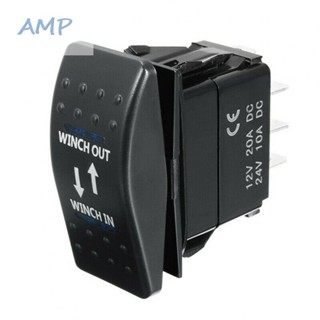 ⚡READYSTOCK⚡Winch In/Out Rocker Switch (ON)-OFF-(ON) Switch 12V-24V Momentary Switch