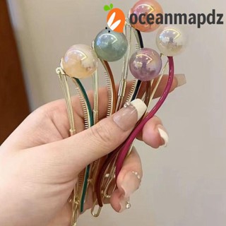 OCEANMAPDZ กิ๊บติดผม โลหะผสม รูปอมยิ้ม สไตล์เกาหลี สําหรับผู้หญิง