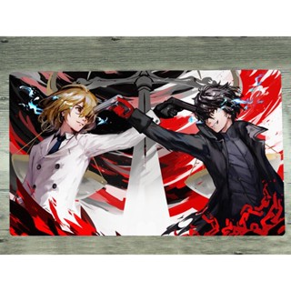 Yugioh Playmat Persona 5 TCG CCG Mat Akechi Gorou Amamiya Ren Card แผ่นรองเมาส์เล่นเกม