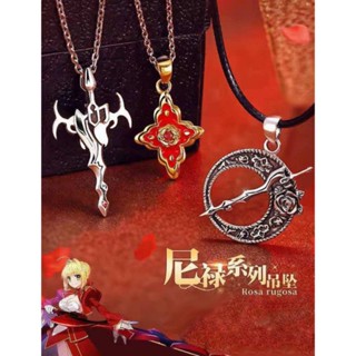 Fate Stay Night สร้อยคอแฟชั่น สีเงิน สไตล์ญี่ปุ่น สําหรับผู้หญิง