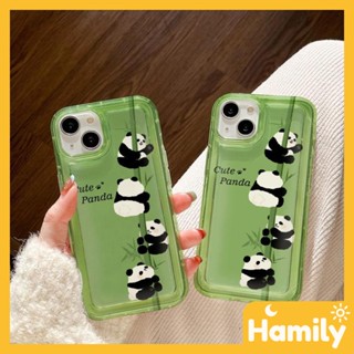 Photo Frame Airbag iPhone Case TPU Soft Clear Phone Case Cute Bamboo Panda Camera Protection Shockproof Compatible with iPhone 14 13 12 11 Pro Max XS Max XR XS 6 7 8 Plus