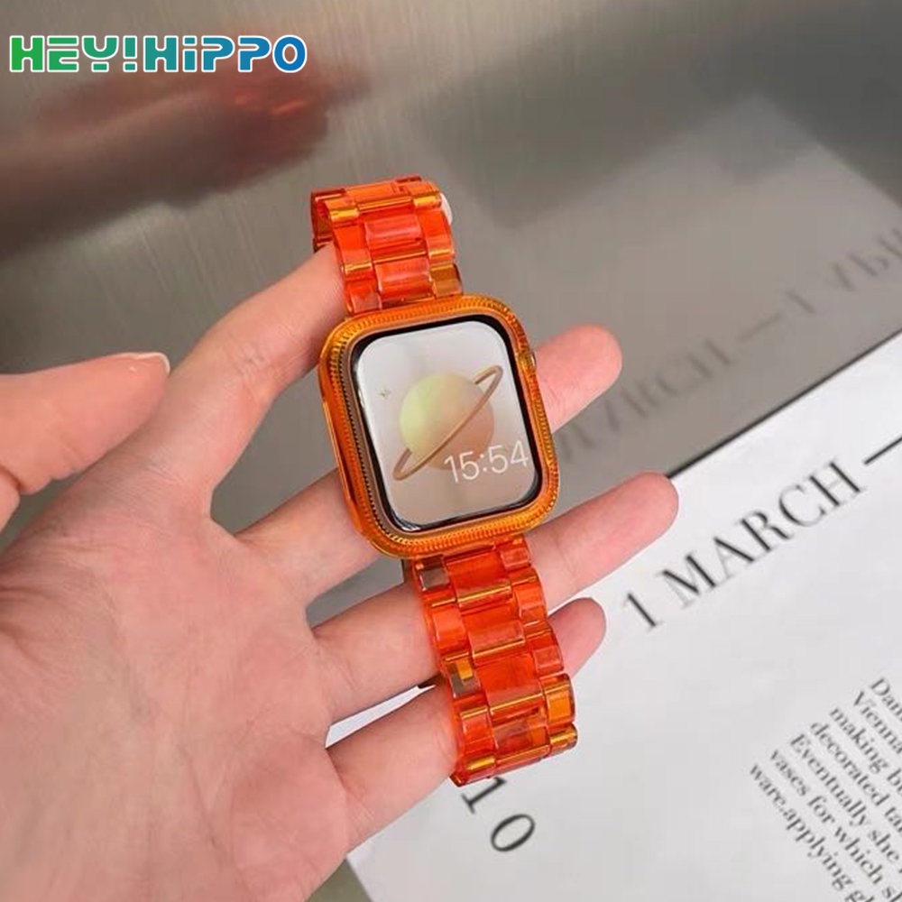 สายนาฬิกาข้อมือ แบบใส สําหรับ iwatch series 8 7 6 5 4 SE 3 45 44 42 41 40 38 มม.