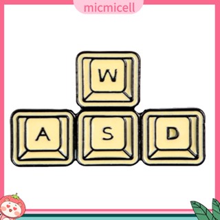 Mic_ เข็มกลัด รูปคีย์บอร์ดเกมมิ่ง WASD สําหรับทุกเพศ