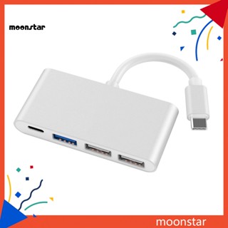 Moo 4 in 1 อะแดปเตอร์แปลงสายเคเบิ้ล Type-C เป็น USB 2.0 3.0 แบบพกพา สําหรับ MacBook