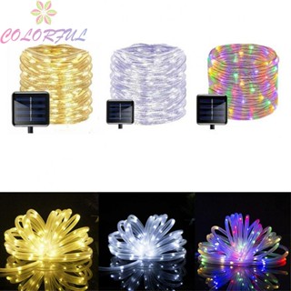 【COLORFUL】String Light Outdoor Party Patio Rope Solar Spare Parts Waterproof 12m