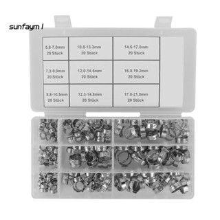 Sunfa แคลมป์หนีบท่อ สเตนเลส 5.8-21 มม. 180 ชิ้น