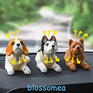 Blossomea ตุ๊กตาสุนัขหัวสั่น สําหรับตกแต่งภายในรถยนต์ ออฟฟิศ